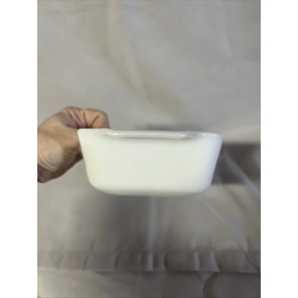Vintage Anchor Hocking 441 Loaf Pan Baking Dish Vegetable Harvest Pattern 5